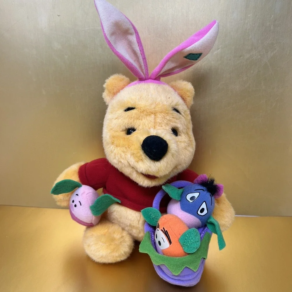 Winnie The Pooh & Friends Easter Bunny Plush Stuffed Animal Toy 1999‎ Mattel 9
